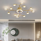 Smart LED Ceiling Fan Light with Remote, 21 or 39 in., Black or Gold