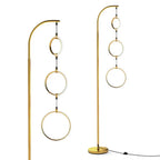 Modern 3-Circle LED Floor Lamp, Dimmable, 3 Color Temperatures