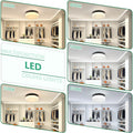 Luxury Gold LED Flush Mount Ceiling Light, 12 in. Slim Low-Profile Fixture