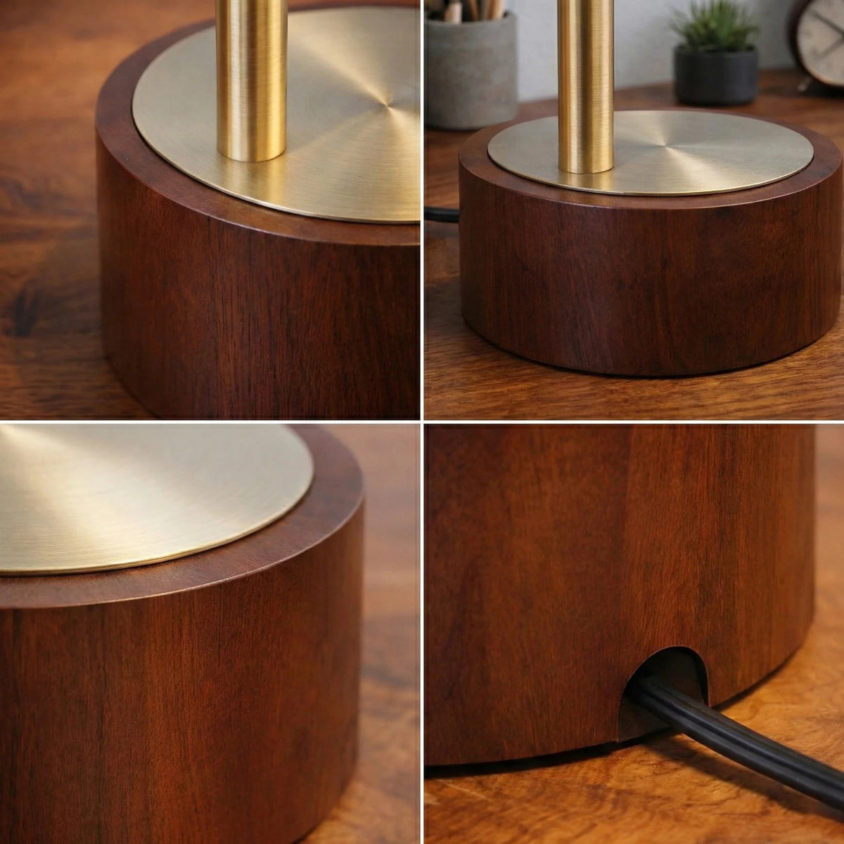Modern Metal Desk Lamp, Decorative European Design, Gold, for Study — detail view
