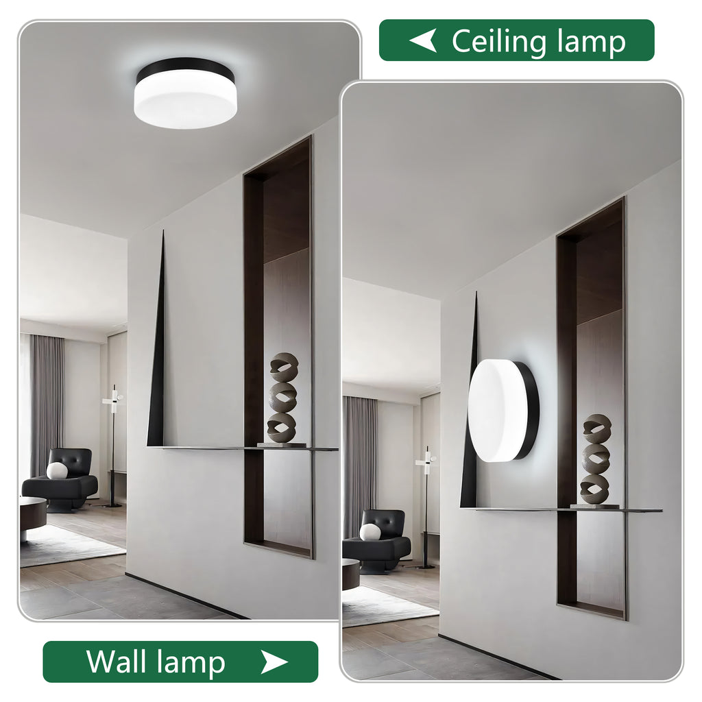 Low-Profile LED Flush Mount Ceiling Light, 3 Color Modes, Energy-Saving 24W