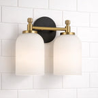 Vortex Traditional Style Two Lights Vanity Over Bathroom Mirror Wall S
