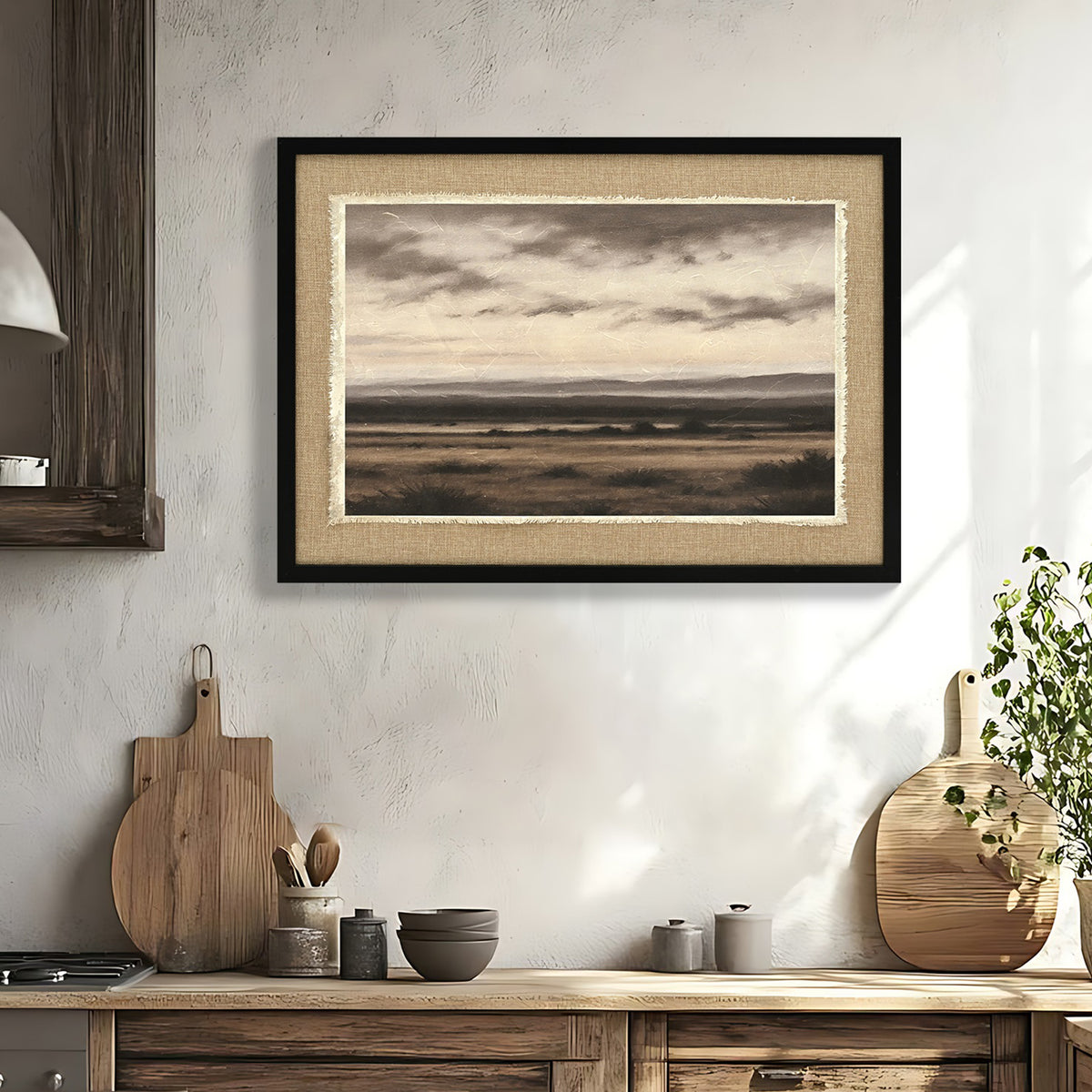 Vintage Framed Canvas Wall Art, Wilderness Landscape Print, 20 x 28 in., for Living Room — detail view 3