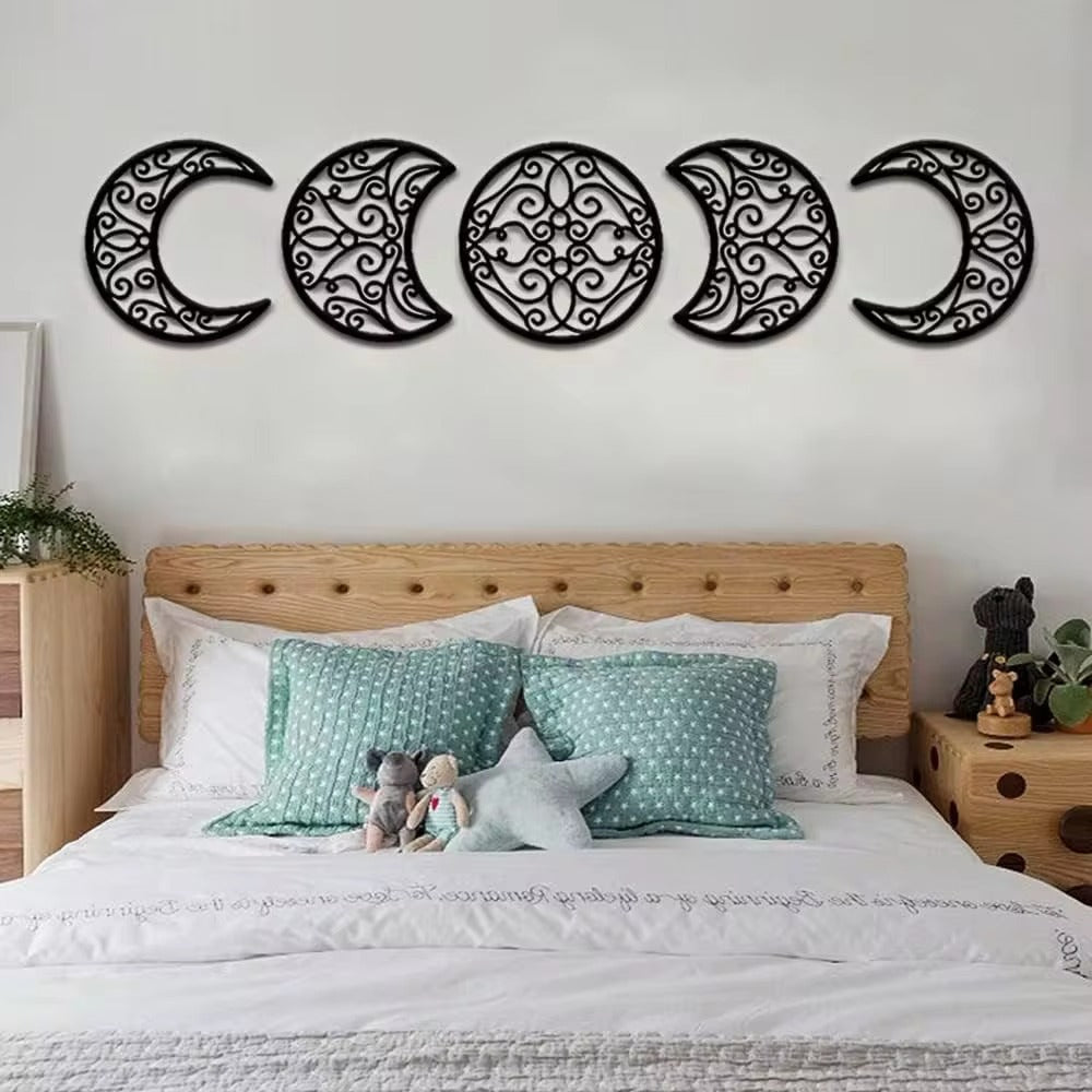 Crescent Moon Wall Art Set Of 5