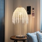 19inch H Elegant Crystal Table Lamp Vintage Waterfall Design With Crys