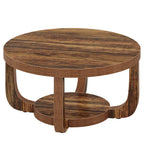 Two-Tier Round Center Table, Curved Modern Silhouette