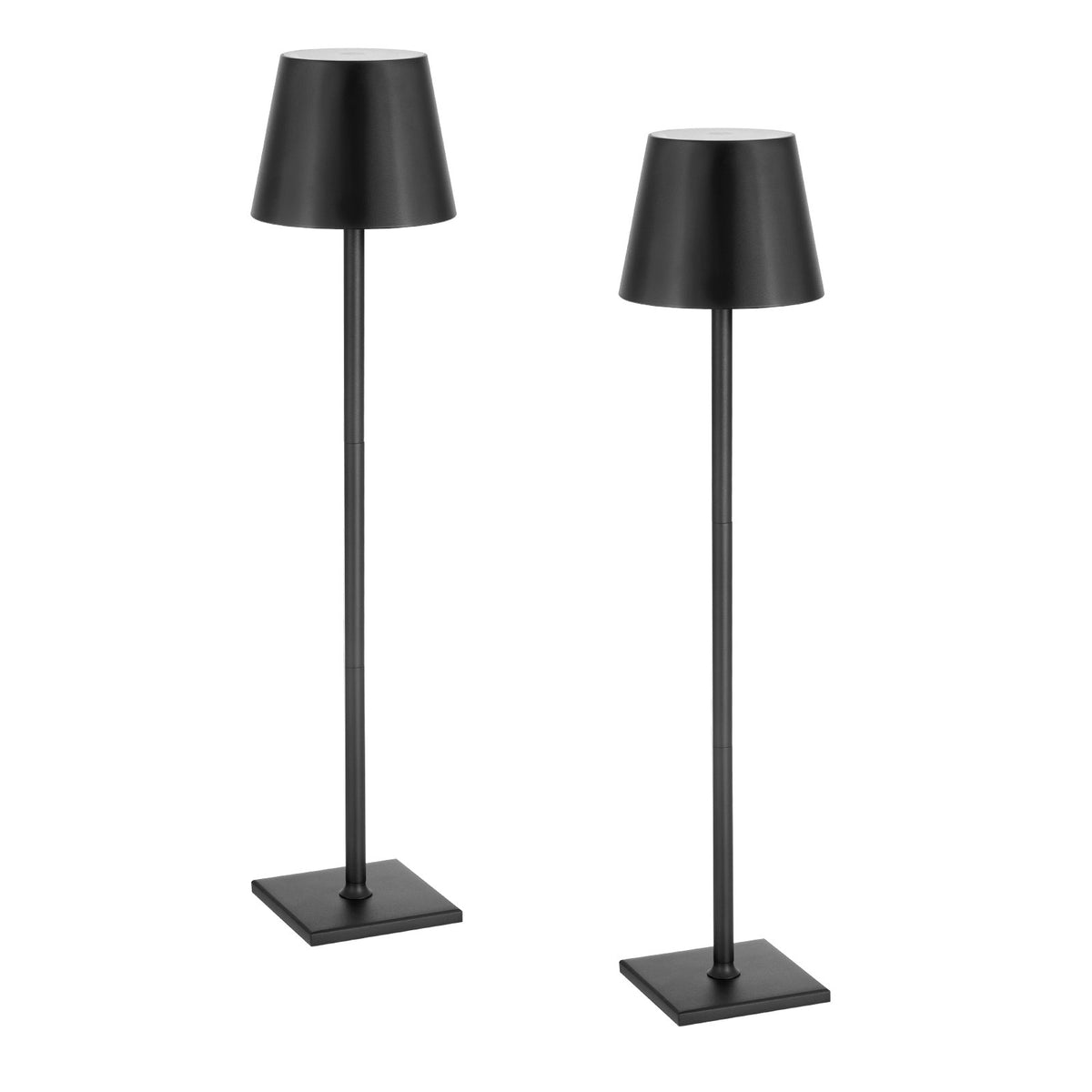 Cordless Table Lamp, Detachable Bottle-Top Head Rechargeable, Black, for Bedroom — detail view