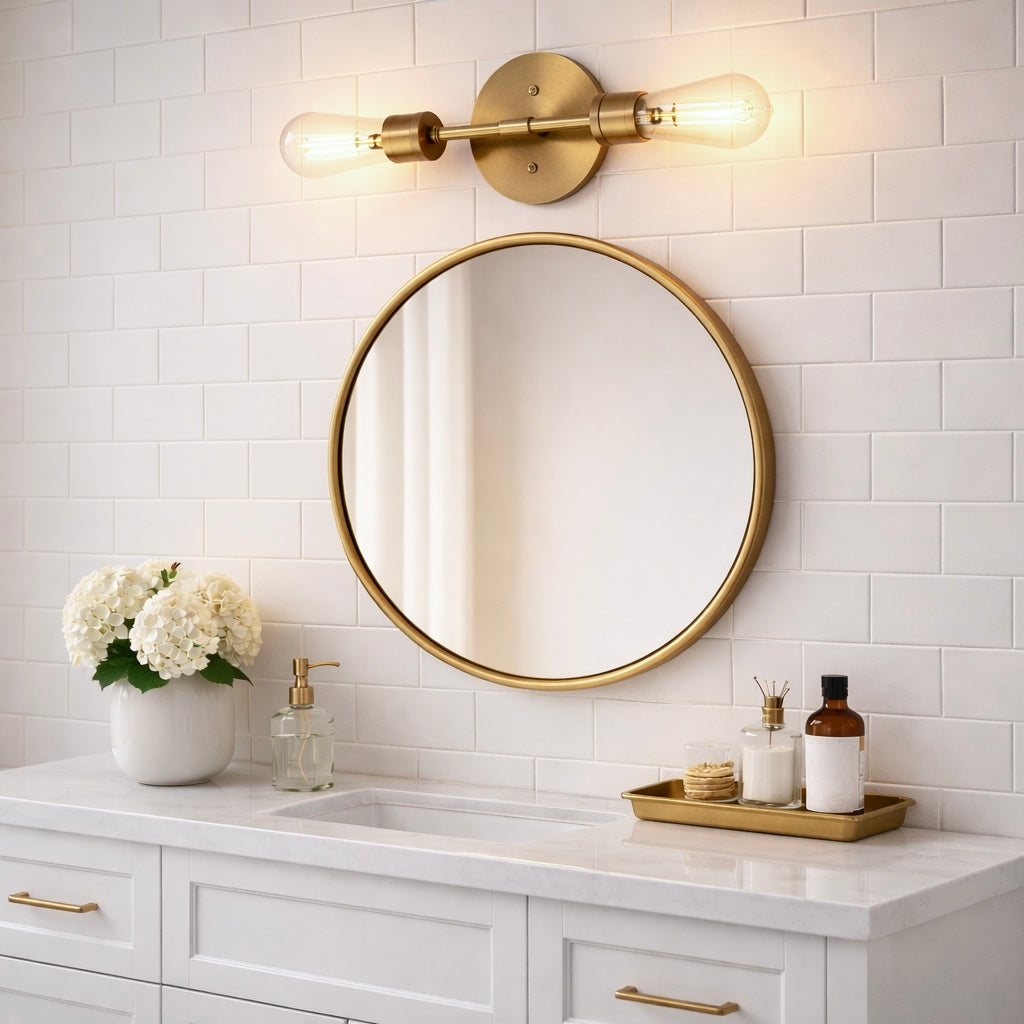 Reverie Double Lights Bathroom Wall Sconce Over Mirror Bedroom Hallway