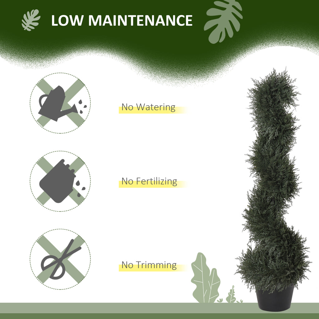 3FT Topiary Artificial Faux Cedar Tree Spiral Fake Plant