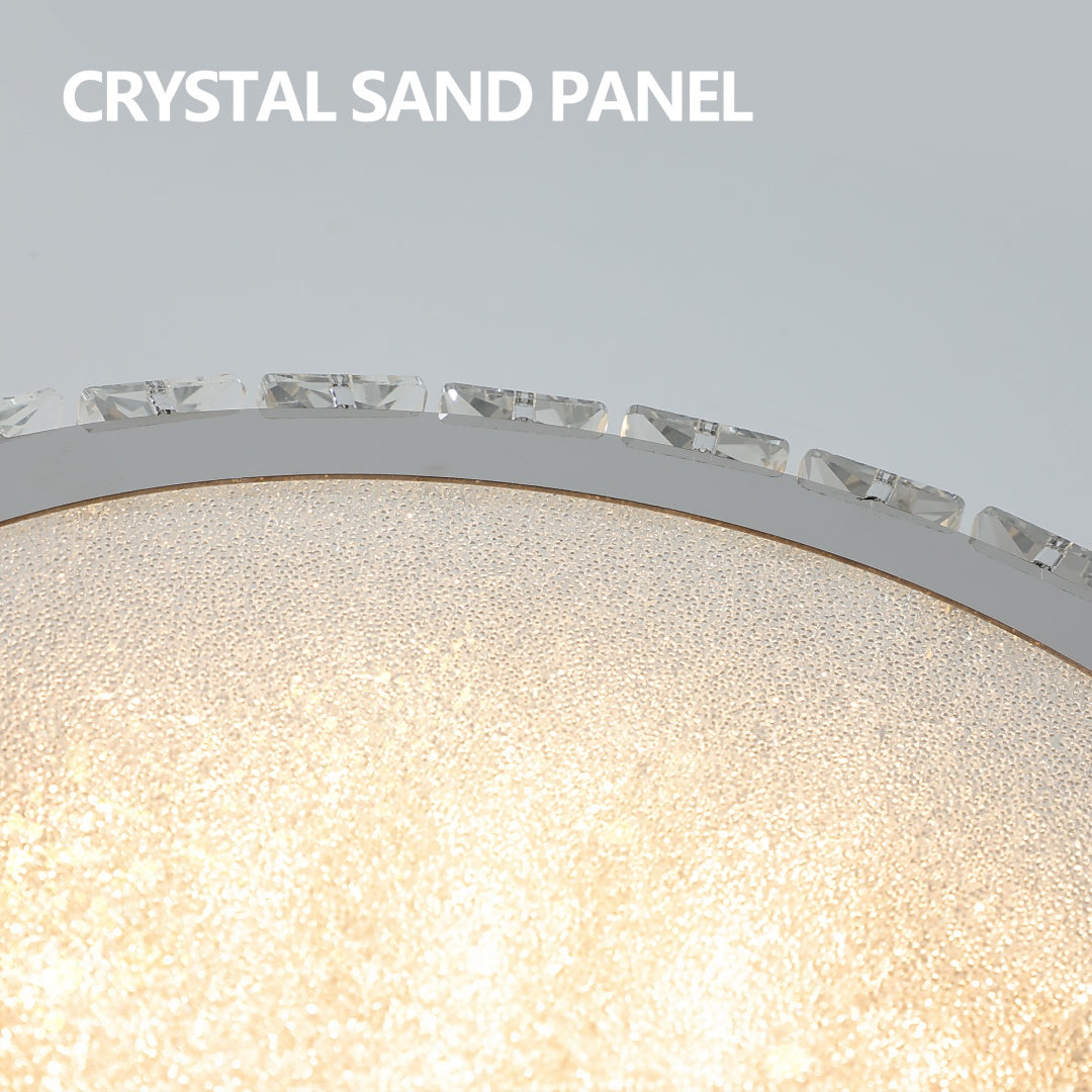 K9 Crystal LED Flush Mount Ceiling Light, 3 Color Temperatures