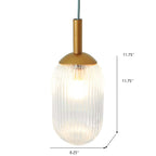 Modern Style Pendant Lamp - Bronze And Clear 110-120V Bedside Lamp Bed