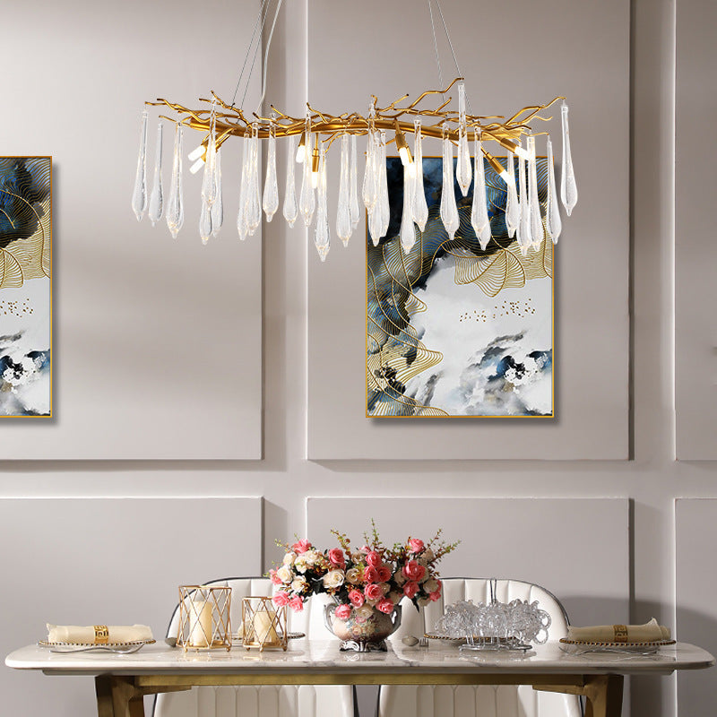Modern Round Aluminum Chandelier, 23.6 or 31.5 In. Diameter