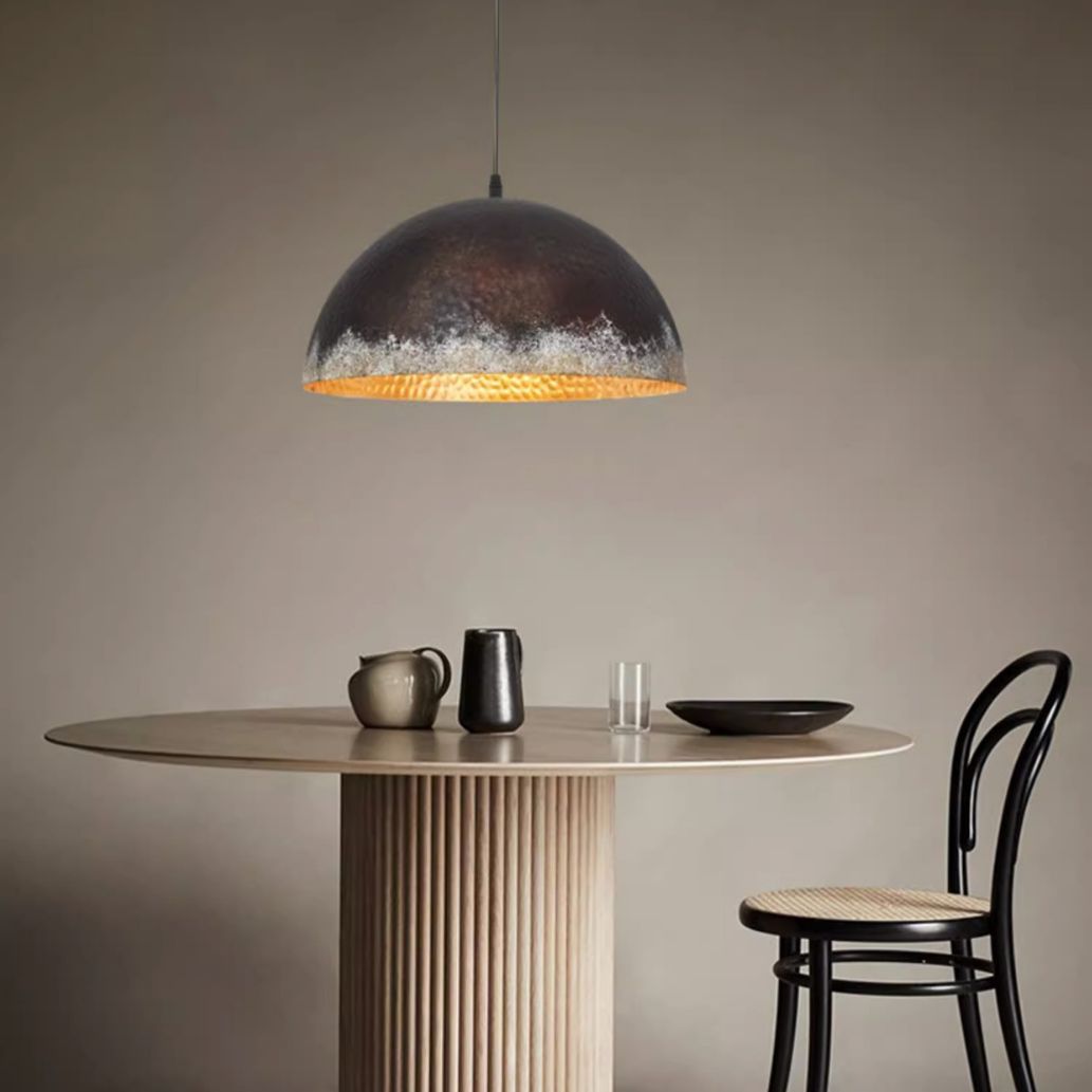 Retro Industrial Metal Pendant Light, 12 in or 16 in Diameter