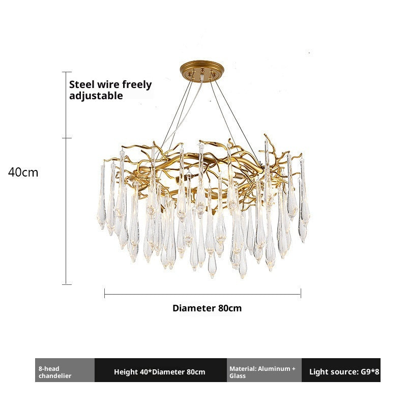 Modern Round Aluminum Chandelier, 23.6 or 31.5 In. Diameter
