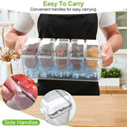 1Set Ice Chilled Condiment Caddy Serving Tray Container Bar Garnish Ho