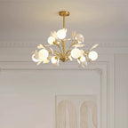 French Cream 6-Light Copper & Ceramic Chandelier