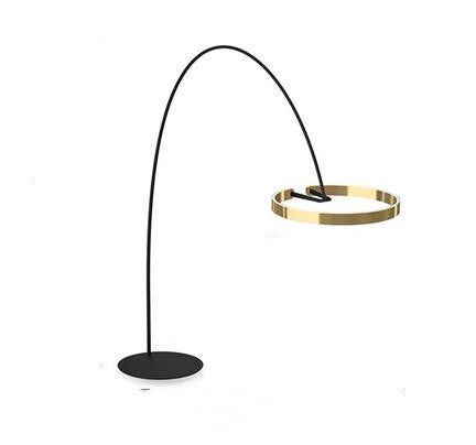 Arc Floor Lamp with LED Ring Head, Cantilever Design