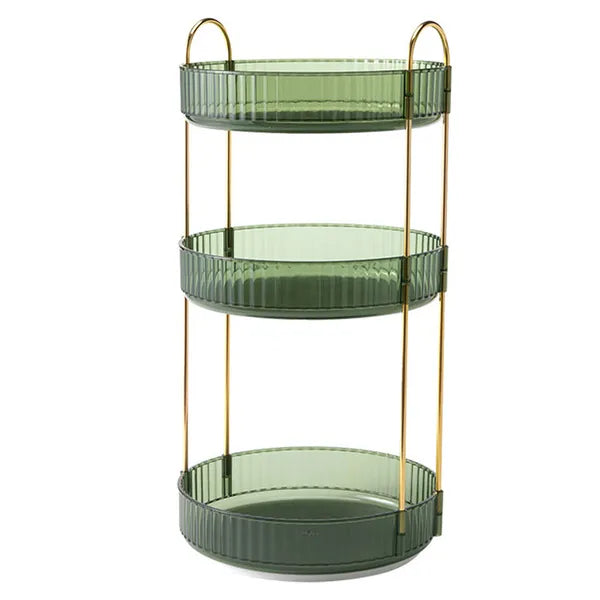 3 Tier Rotating Makeup Organizer 360° Spinning Perfume Cosmetic Storag