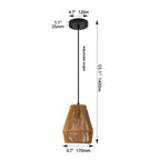 7inch Set Of 3 Rustic Hemp Rope Pendant Light