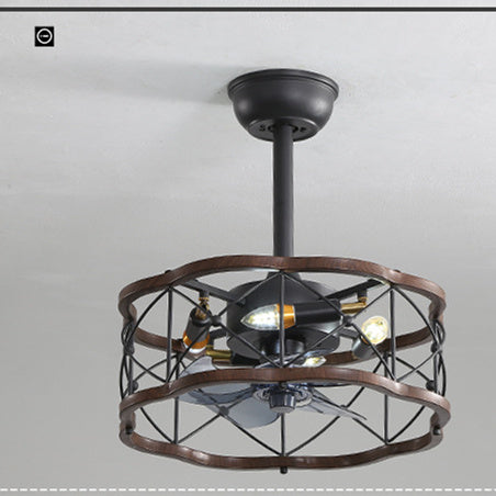 Nordic Minimalist Ceiling Fan with Light, Metal Blades, 45 in