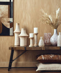 Brown EcoMix Pillar Tall Candle Holder -Sustainable Candle Stand For E