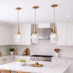 Modern Style Pendant Lamp - Bronze And Clear 110-120V Bedside Lamp Bed