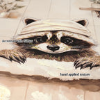 Raccoon Bathroom Canvas Wall Art Raccoon In Bathtub Painting Funny Ani