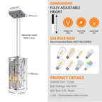 4inch Modern Crystal Pendant Light 3 Pack