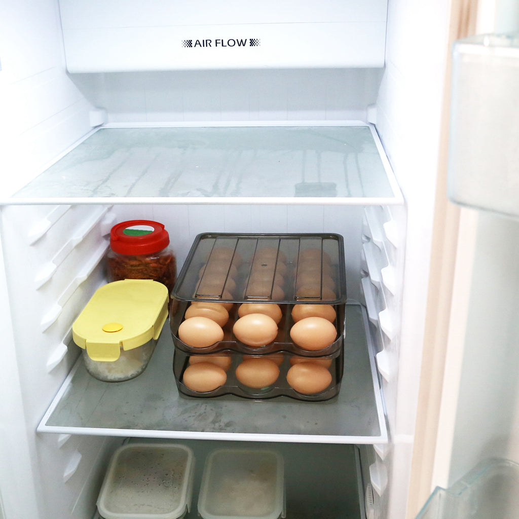 Egg Container Holder For Refrigerator Double Layer Egg Storage Box Wit