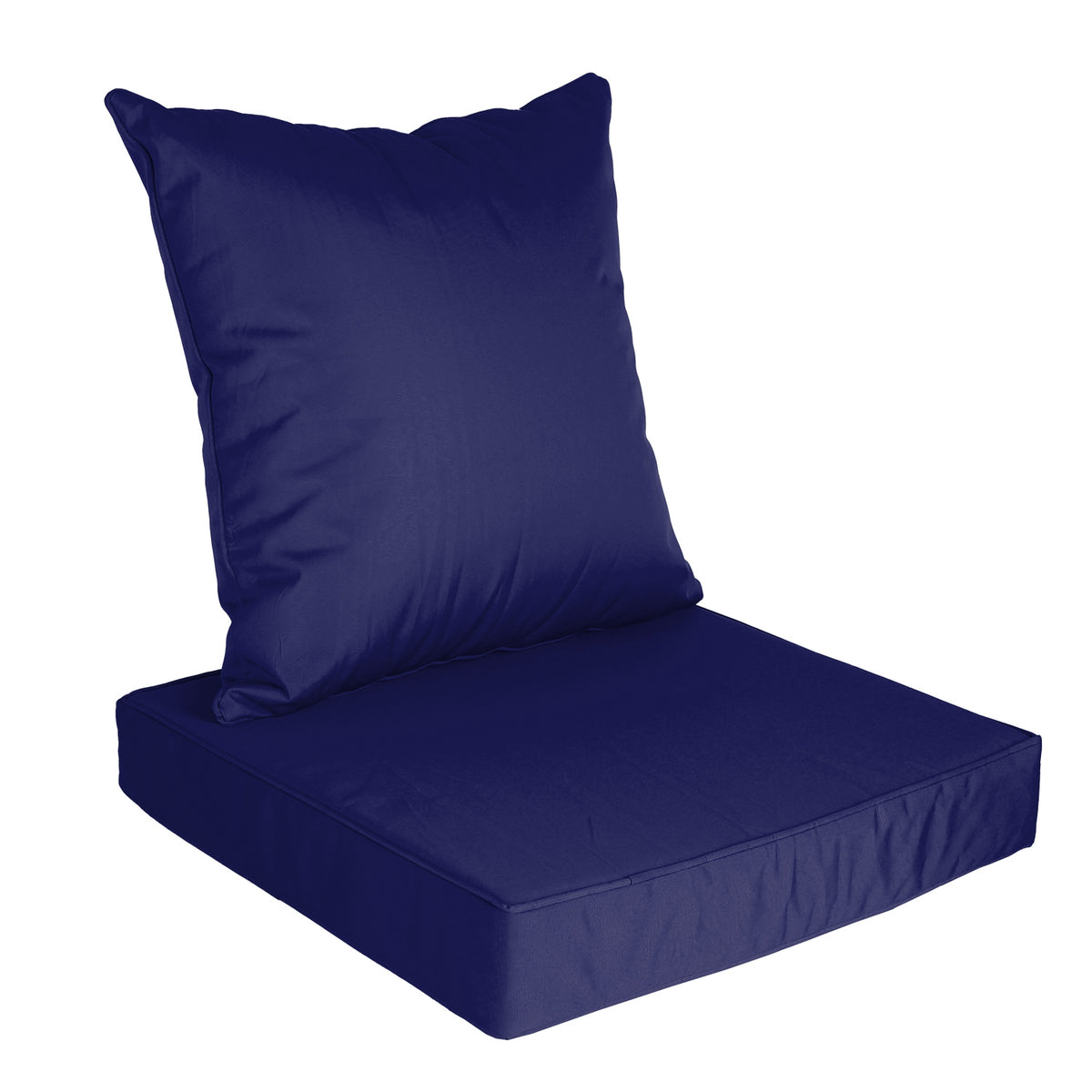 Waterproof Outdoor Seat Cushion Set, Patio Furniture Cushions with Back Pillow, for Garden Bench — Dark Blue