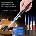 Golden Torch Type Refillable Jet Flame Butane Lighter