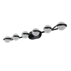 43in Black Minimalist LED Bathroom Vanity Light With Crystal Sand Acry
