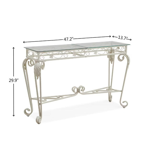 Modern Glass Console Table | 2-Tier Structure