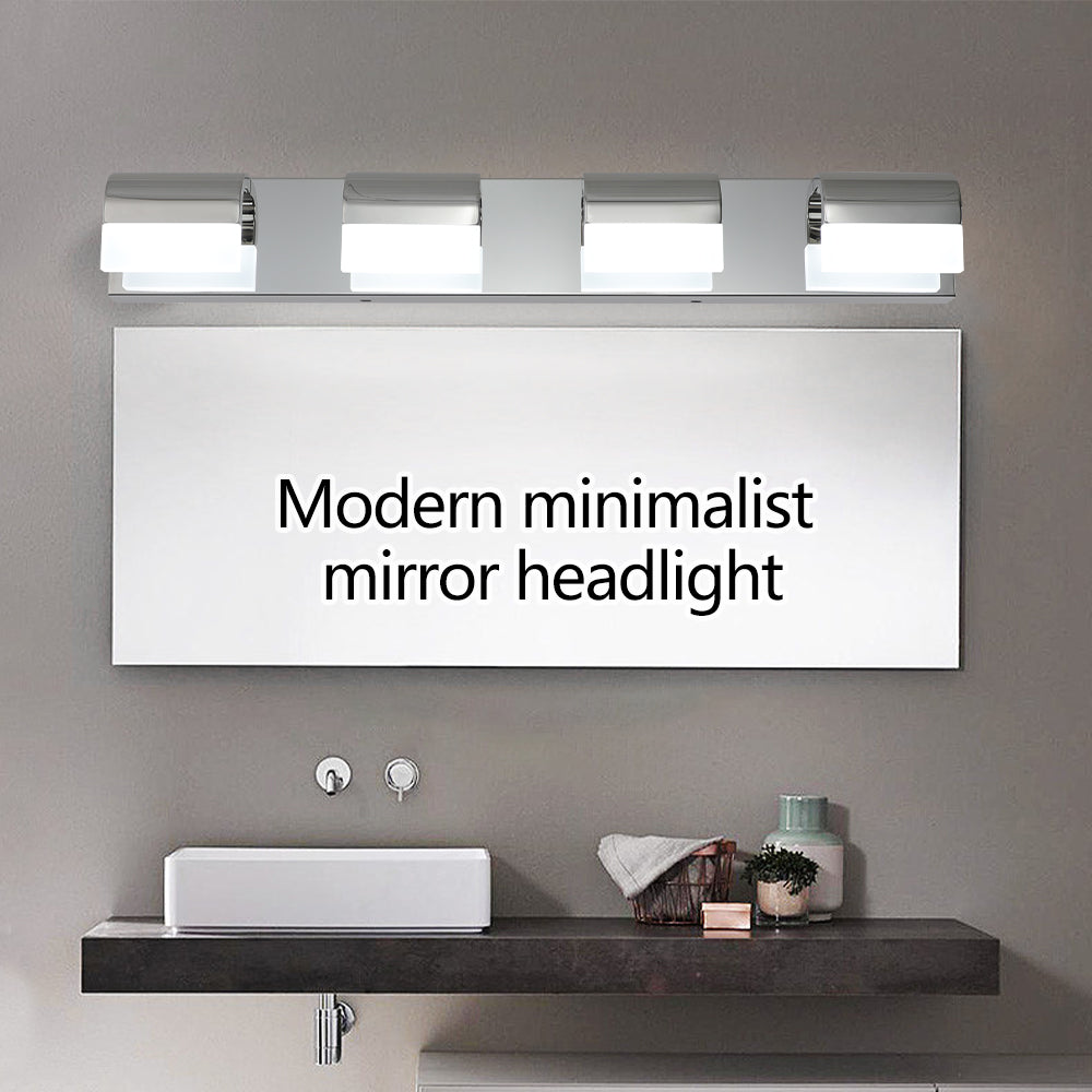 Modern 4-Light LED Bathroom Vanity Light, Metal Wall Sconce for Over Mirror — detail view 2