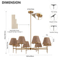 Golden Farmhouse Pendant Light 8-light Bohemian Pendant Light 38.6