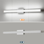 Bathroom Vanity Light Brushed Nickel Square LED 41 Inch 24W 6000K Cool