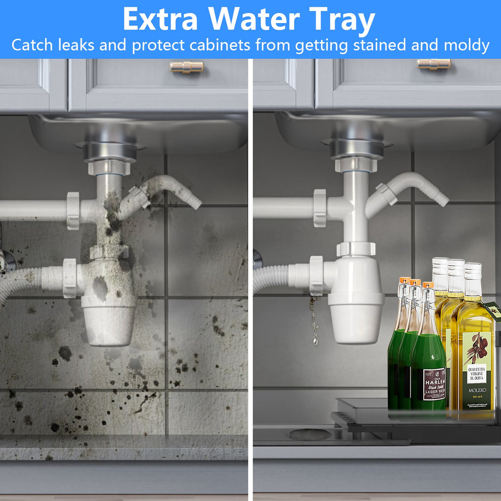 1Pc 2Tier Pull Out Under Sink Organizer Cabinet Organizer With Sliding