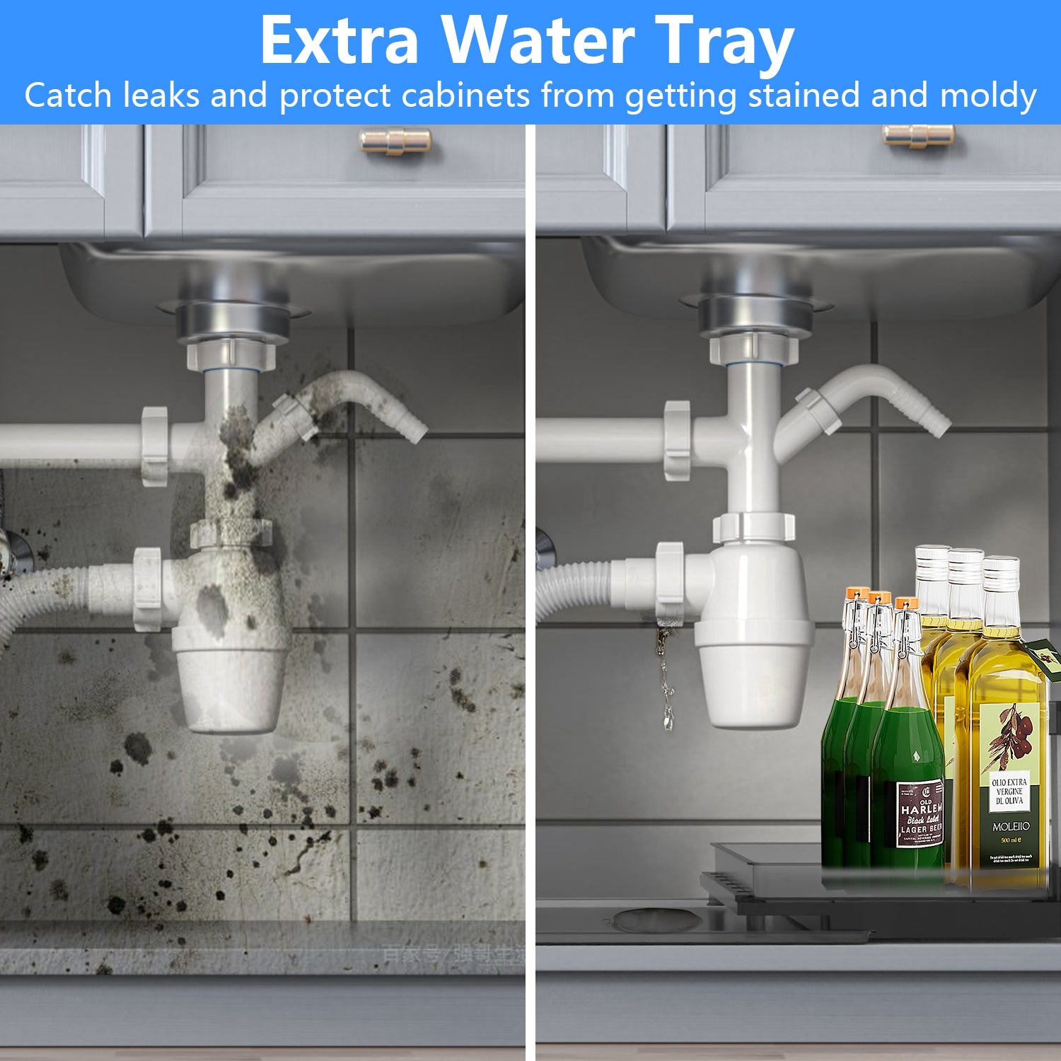 1Pc 2Tier Pull Out Under Sink Organizer Cabinet Organizer With Sliding