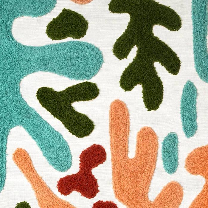 Organic Wood and Fabric Wall Art, Textured Decorative Accent, Multicolor, for Living Room — detail view 3