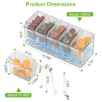 1Set Ice Chilled Condiment Caddy Serving Tray Container Bar Garnish Ho