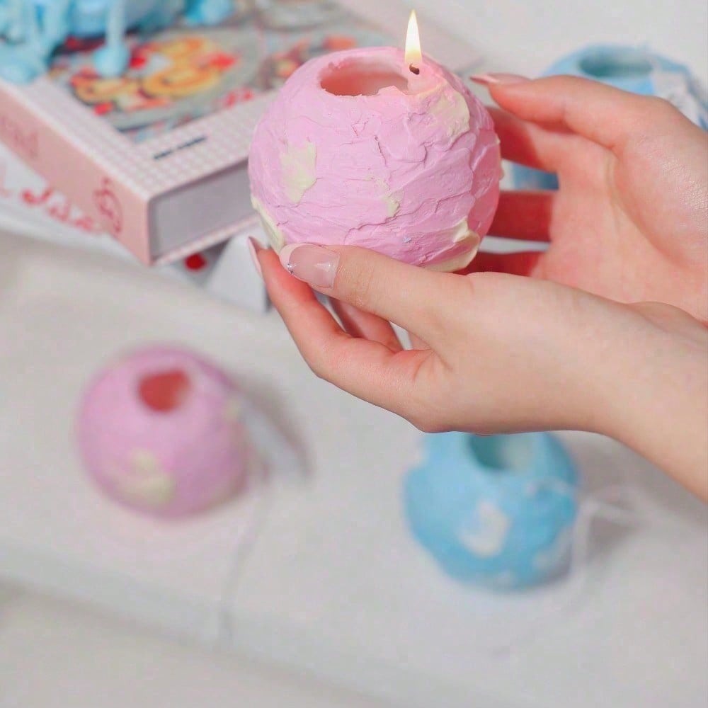 Innovative Spinning Globe Scented Candle Hand Poured Wax Candle With R