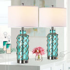 Cottage Nautical Accent Table Lamp Set Of 2