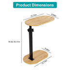 1Pc C-Shaped Bathtub Tray Table With Adjustable Height 360Degree Rotat