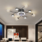 Smart LED Ceiling Fan Light with Remote, 21 or 39 in., Black or Gold