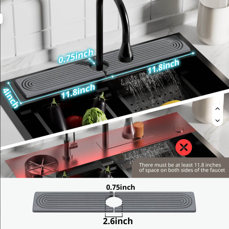 Diatomaceous Earth Sink Tray Stone Home Sink Caddy Kitchen Instant Dry