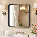 Wall Mirror With Rectangular Metal Frame