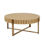 Modern Drum Coffee Table, Natural Ash, 31.5 in Round