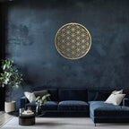 Zen Lotus Metal Wall Art Boho Chic Floral Hanging For Living Room Bedr