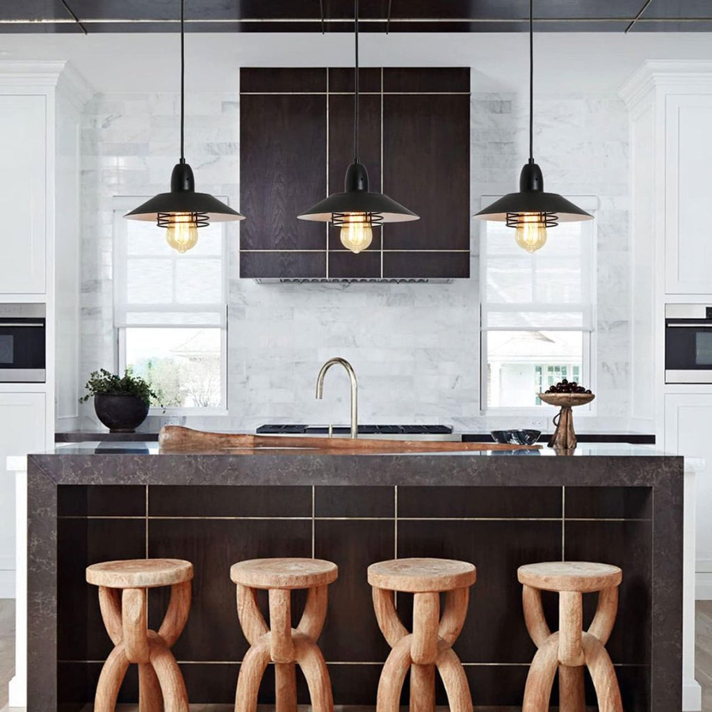 Farmhouse Vintage Pendant Light Black Fixture Pendant Lights With Spri