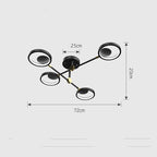 Modern Molecular Glass LED Ceiling Light, 4, 6 or 8 Lights